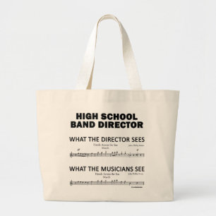 Grand Tote Bag Ce que le groupe de musique du lycée voit
