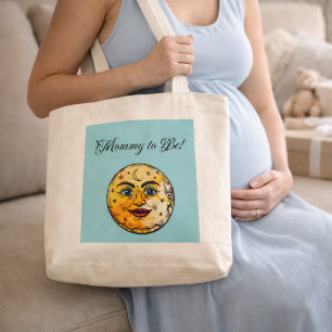 Grand Tote Bag Célébration du Baby shower de la Lune