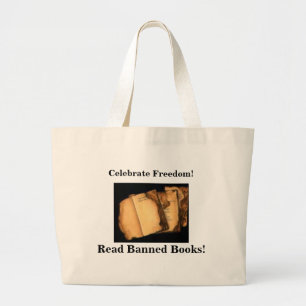 Grand Tote Bag Célébrez la liberté ! , Lisez les livres interd