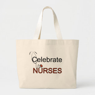 Grand Tote Bag Célébrez le T-shirts et les cadeaux d'infirmièr