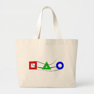 Grand Tote Bag Cercle triangulaire carré