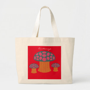 Grand Tote Bag Champignons Amanita Rouge Thunder_Cove 