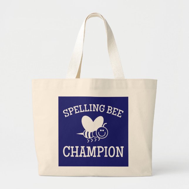 Grand Tote Bag Champion de l'épellation (Devant)