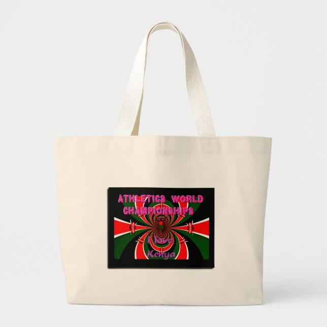 Grand Tote Bag Championnats du monde d'athlétisme du Kenya : Drap (Devant)