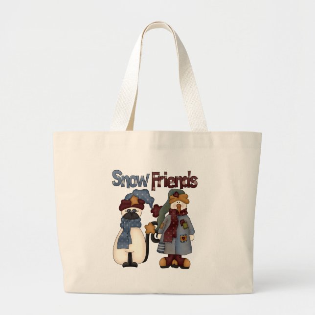 Grand Tote Bag Chandails et cadeaux d'amis de la neige (Devant)