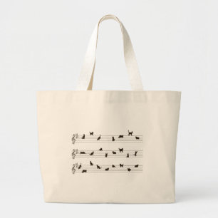 Grand Tote Bag Chanson Fourre-tout de chat