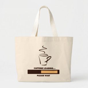 GRAND TOTE BAG CHARGEMENT DE CAFÉINE - ATTENDEZ SVP