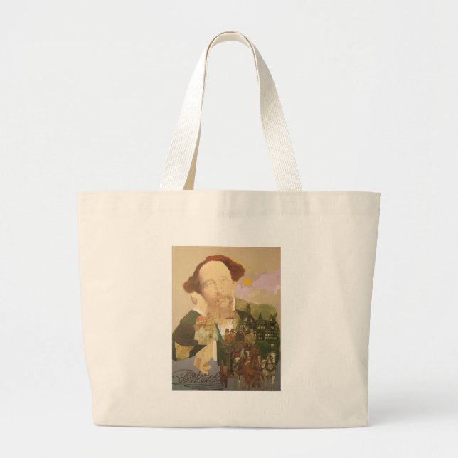 Grand Tote Bag Charles Dickens, auteur anglais (Devant)