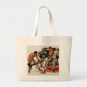 Grand Tote Bag Chasse à la voile Chargement du gros canon