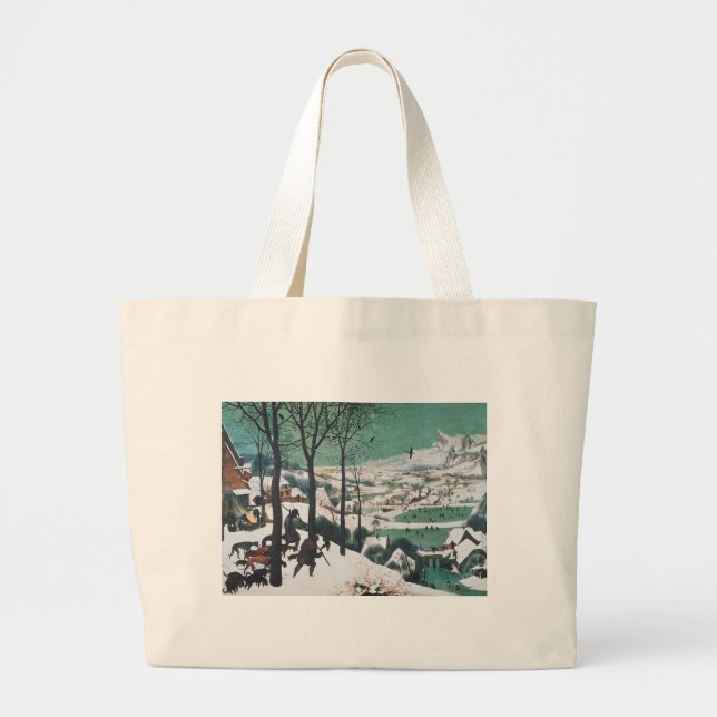 Grand Tote Bag Chasseurs dans la neige par Bruegel (Devant)