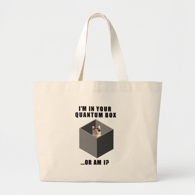Grand Tote Bag Chat de Quantum (Devant)