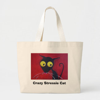 Grand Tote Bag Chat fou de Stressie