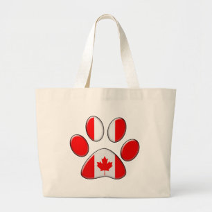 Grand Tote Bag Chat patriotique canadien