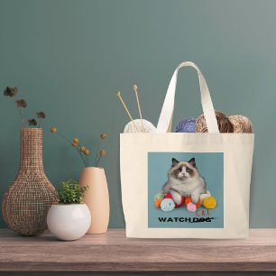 Grand Tote Bag Chat protéger fil drôle de citation ne pas gâcher