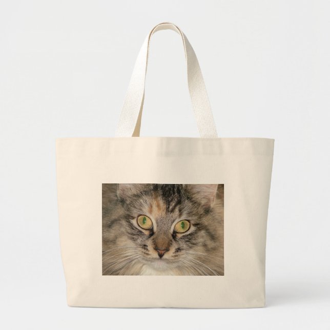 Grand Tote Bag Chat tigré de ragondin du Maine (Devant)