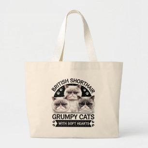 Grand Tote Bag Chats croustillants britanniques