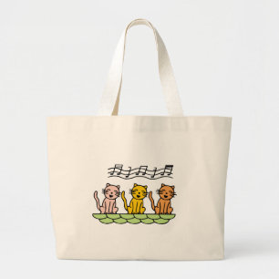 Grand Tote Bag Chats de chant T-shirts et cadeaux