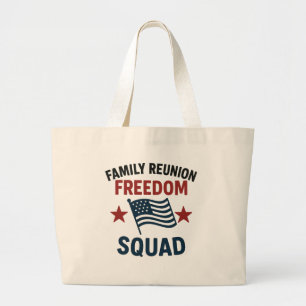 Grand Tote Bag Chemise de réunion de famille Freedom Squad – USA