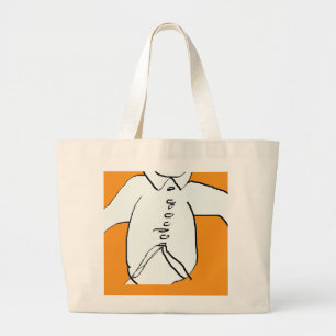 Grand Tote Bag Chemise Silhouette Fun Orange Enfants