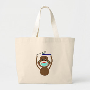 Grand Tote Bag Chemises et cadeaux de singe de chaussette de