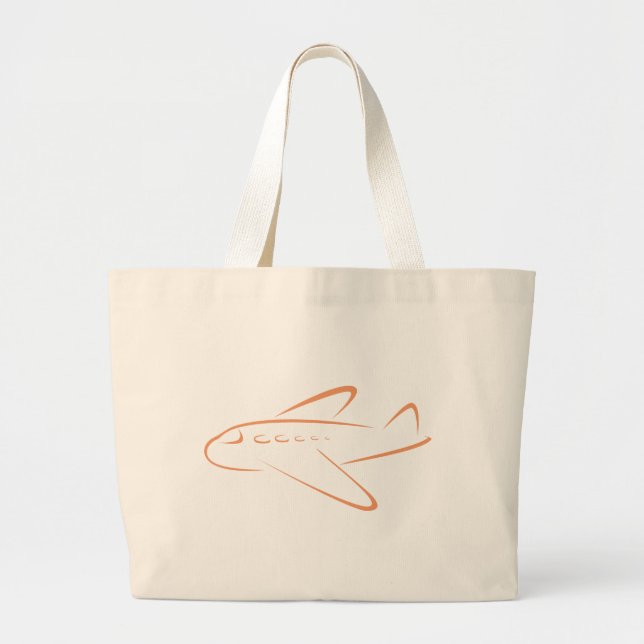 Grand Tote Bag Chemises mignonnes de cadeau d'icône d'avion des (Devant)