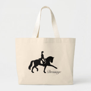 Grand Tote Bag Cheval et cavalier de dressage