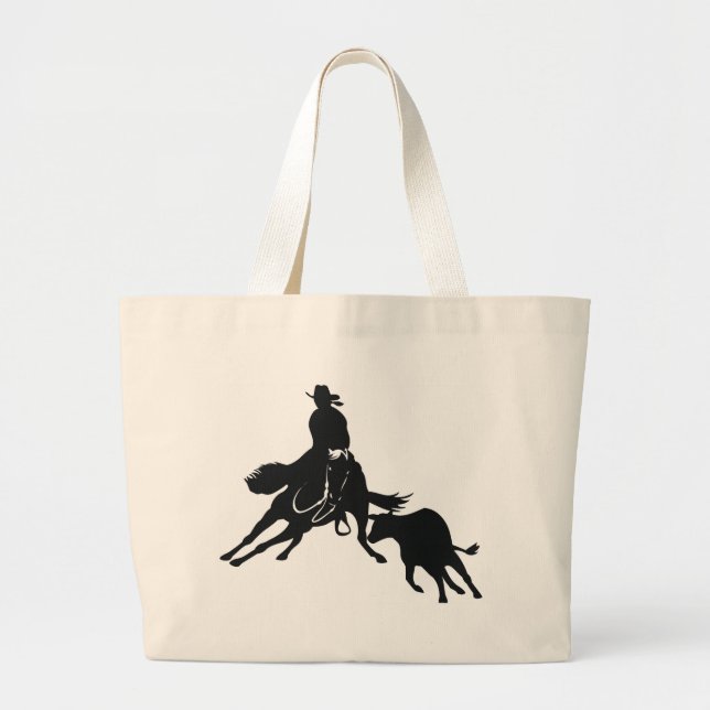 Grand Tote Bag Cheval et vache de coupe (Devant)