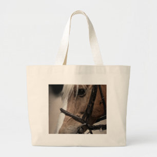 Grand Tote Bag Cheval Palomino en Bridle
