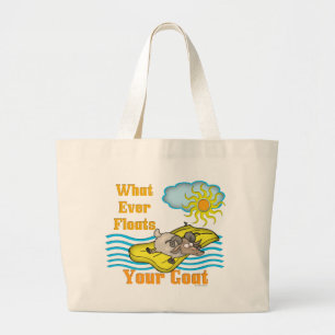 Grand Tote Bag Chèvre amusante Flotte votre chèvre