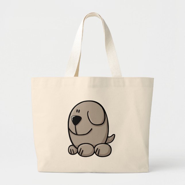 Grand Tote Bag Chien de bande dessinée (Devant)