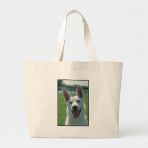Grand Tote Bag Chien de berger allemand blanc
