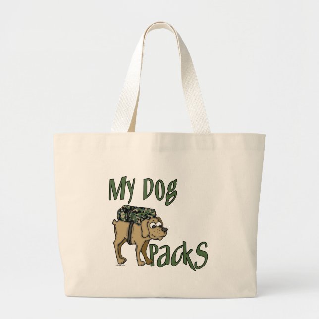 Grand Tote Bag Chien de camp (Devant)