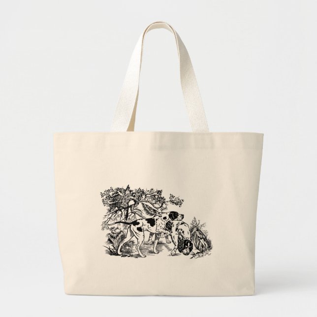 Grand Tote Bag chien de chasse (Devant)