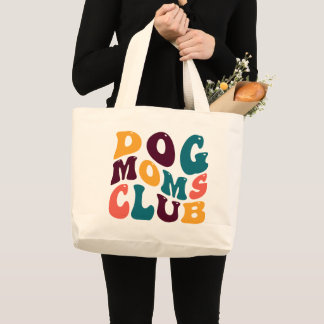 Grand Tote Bag Chien Moms Club Souvenir Style Rétro Super