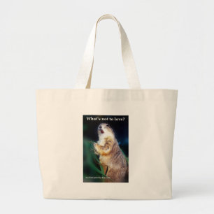 Grand Tote Bag Chiens de prairie trapézoïdaux ce qui n'est pas