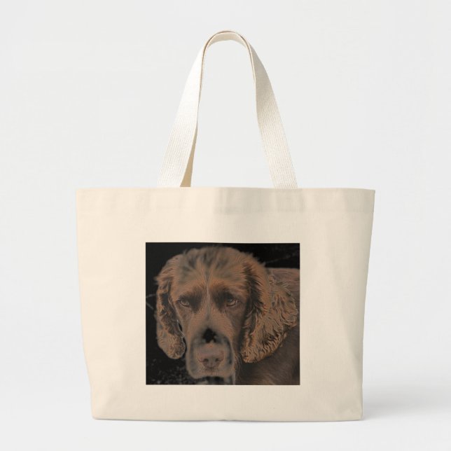 Grand Tote Bag Chiens Springer anglais (Devant)