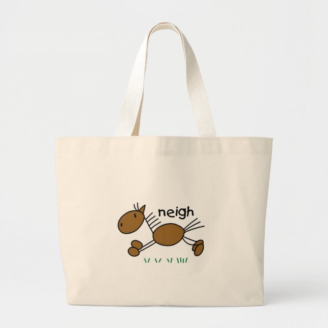 Grand Tote Bag Chiffre cheval de bâton (Devant)