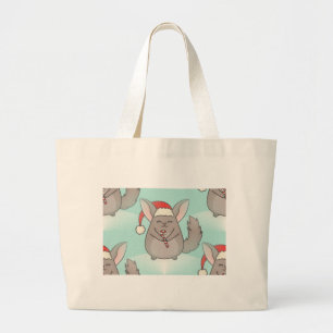 Grand Tote Bag chinchillas de noël