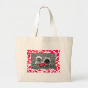 Grand Tote Bag Chiots Pekingese souhaitant Heureuse Sainte-Valent