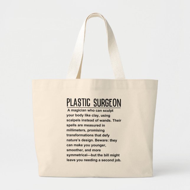 Grand Tote Bag Chirurgien plastique (Devant)