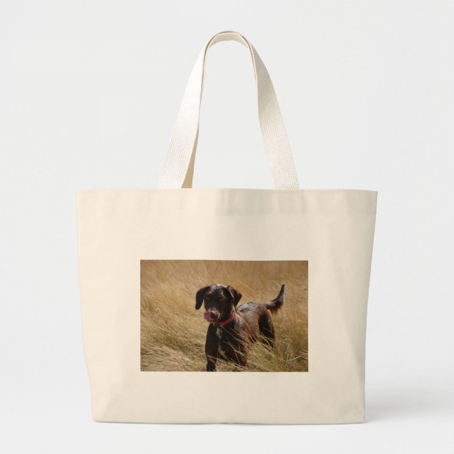 Grand Tote Bag Chocolat Brown Labrador Retriever (Devant)