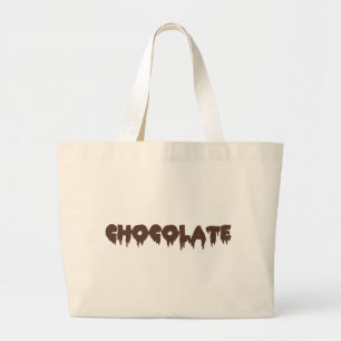 Grand Tote Bag Chocolat - style rocheux d'horreur