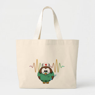 Grand Tote Bag chouette infirmière