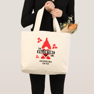 Grand Tote Bag Christian Couples VALENTINE GNOME Coeurs rouges