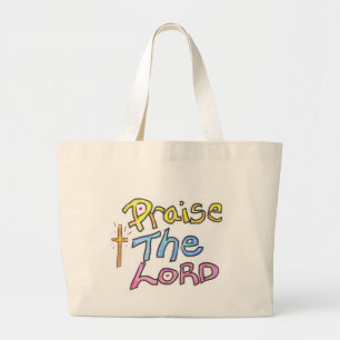 Grand Tote Bag Christian ‘Louez l'Eternel’ avec la croix