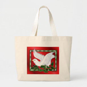 Grand Tote Bag Christmas Dove & Holly