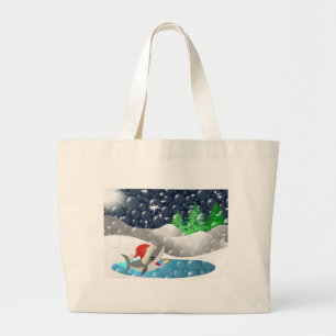 Grand Tote Bag Christmas Shark