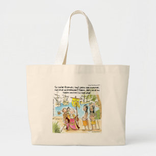 Grand Tote Bag Christophe Colomb Immigre En Amérique Drôle