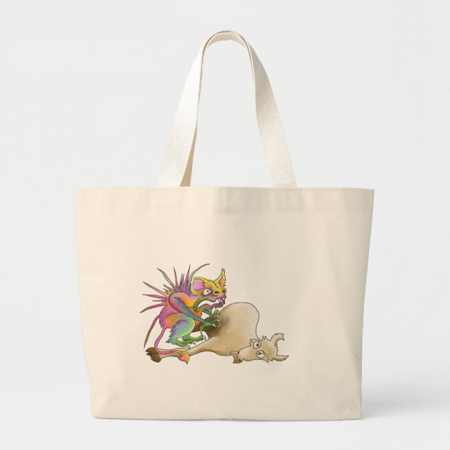 Grand Tote Bag Chupacabra (Chèvre-surgeon) (Devant)