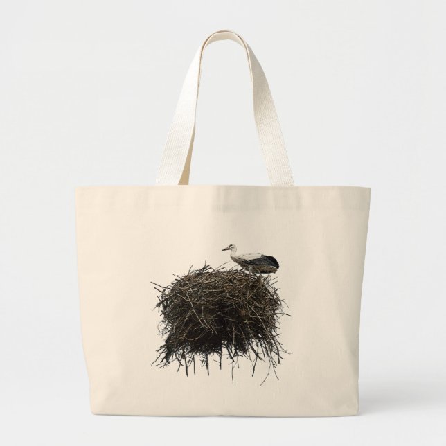 Grand Tote Bag cigogne (Devant)